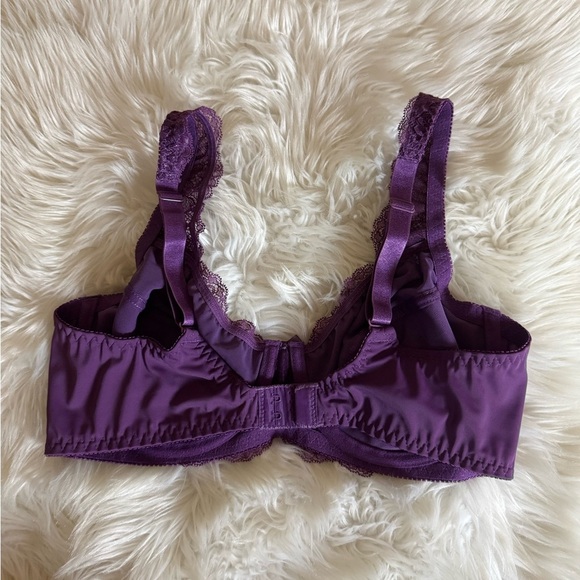 Curve Muse Minimizer unlined underwire bra with lace Size 36C Purple New - Picture 5 of 15